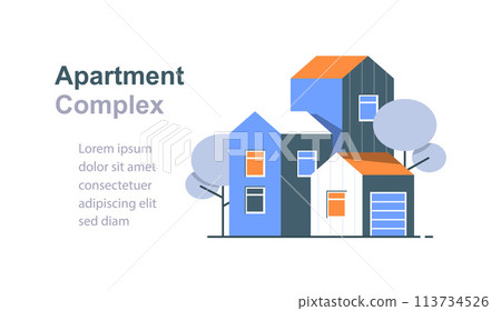 Real estate investment and development,property market growth,city growth, rental apartment 113734526