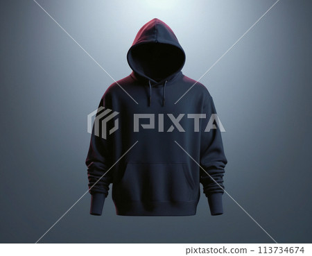 Mockup of a black stylish hoodie floating in the air Mockup of a black stylish hoodie floating in the air 113734674