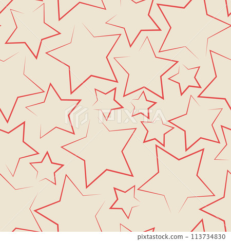 Seamless star pattern. Design for textures, textiles, prints on clothes, creative fabric design, packaging and creative ideas 113734830
