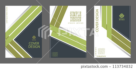 Creative cover in a minimalist style with arbitrary geometric shapes. Layout for posters, posters, banners in advertising, marketing and creative design 113734832