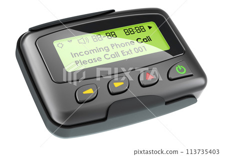 Pager or beeper. 3D rendering 113735403