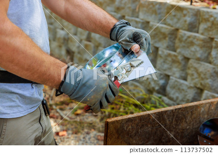 Preparation for installation of an external extractor wall ventilation system a vent 113737502