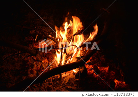 Flame that burns red 113738375