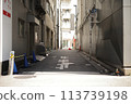 A trash-strewn, dangerous alley 113739198