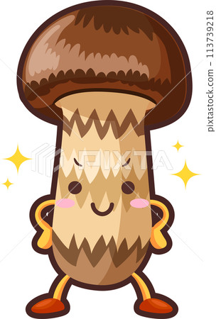 可愛的松茸人物插圖 可愛的松茸人物插圖 113739218
