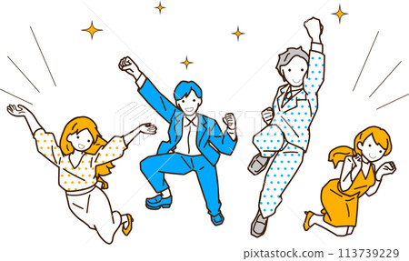 積極的商人跳躍 113739229