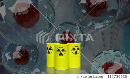 The Radioactive tank for energy or technology concept 3d rendering. The Radioactive tank for energy or technology concept 3d rendering. 113739386