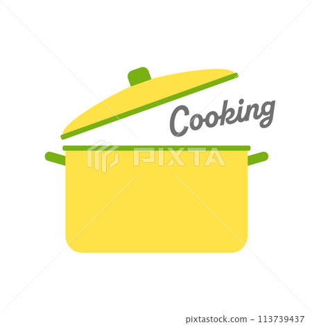 Cooking in a pot Simple cooking Illustration vector material 113739437
