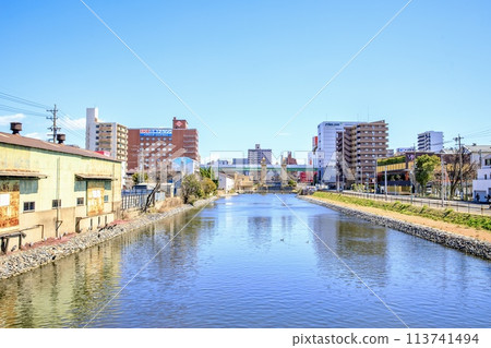 Matsushige Lock on the Nakagawa Canal in Nagoya Matsushige Lock on the Nakagawa Canal in Nagoya 113741494
