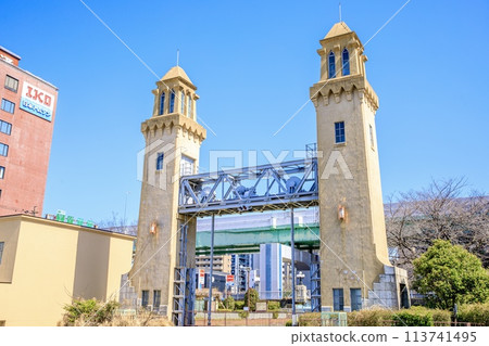 名古屋市中川運河上的松茂鎖門 名古屋市中川運河上的松茂鎖門 113741495