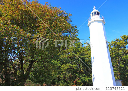 Scenery of Shimizu Lighthouse at the eastern end of the Miho Peninsula in Shizuoka City, Shizuoka Prefecture 113742321