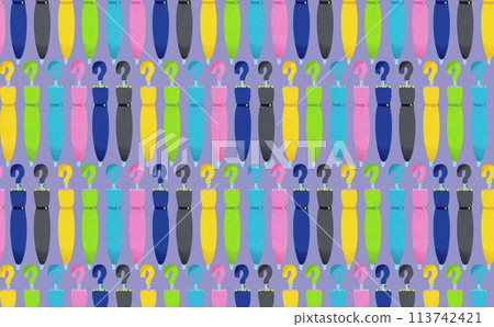 Colorful closed umbrella pattern (purple) 113742421
