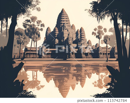 Angkor Wat-style ruins "AI generated image" 113742784