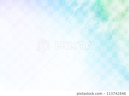 Unryu paper blue and checkered pattern Unryu paper blue and checkered pattern 113742846