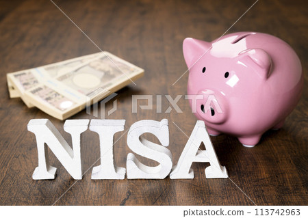 NISA letter and piggy bank NISA letter and piggy bank 113742963