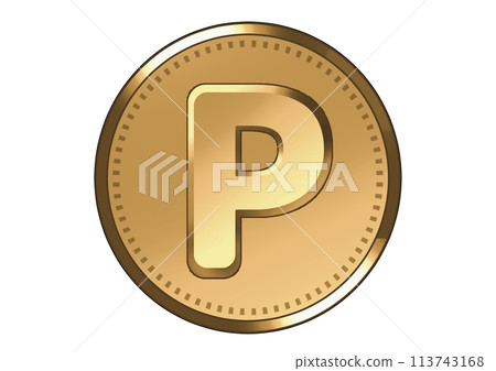 Illustration of point coin Illustration of point coin 113743168
