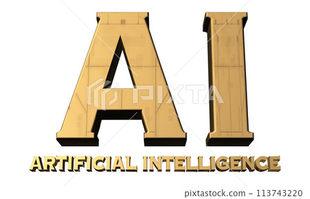 3DCG characters "AI (Artificial Intelligence)" Gold 113743220