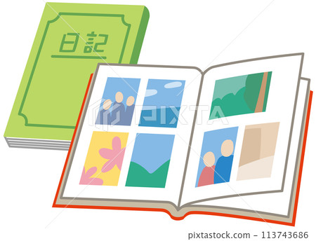 Belongings, diaries, albums, letters, sorting belongings 113743686