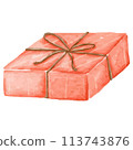 gift box Watercolor painting style. 113743876