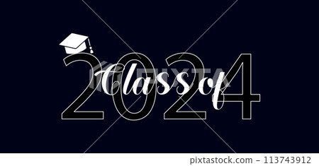 Python Class Of 2024 Congratulations Text Illustration Design 113743912