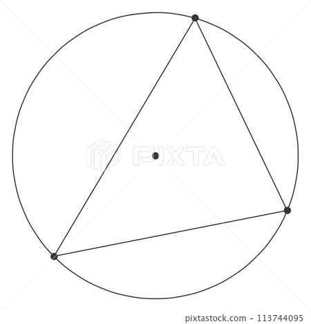 A triangle inscribed in a circle 113744095