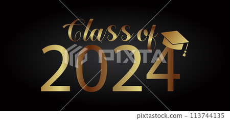 Bonita Class Of 2024 Congratulations Text Illustration Design 113744135