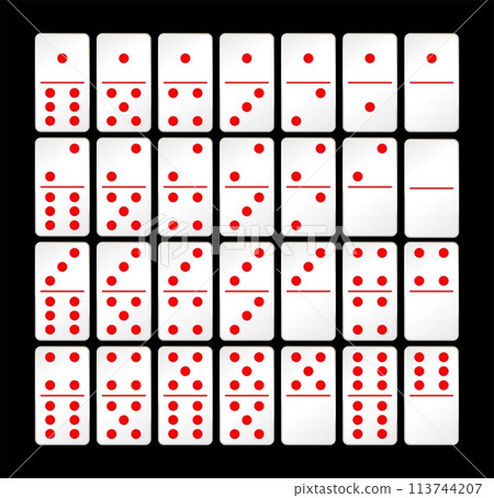 Simple domino card black and white card vector design Simple domino card black and white card vector design 113744207