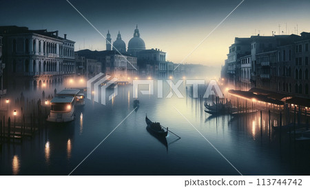 Dawn in Venice, Italy [AI-generated image] 113744742