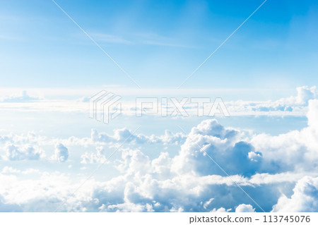 A beautiful sea of clouds seen from above 113745076