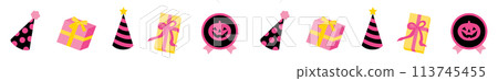 Halloween line illustration 113745455