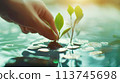 人工智慧產生金錢和植物生長的圖像，為未來省錢 113745698