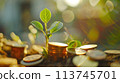 人工智慧產生金錢和植物生長的圖像，為未來省錢 113745701