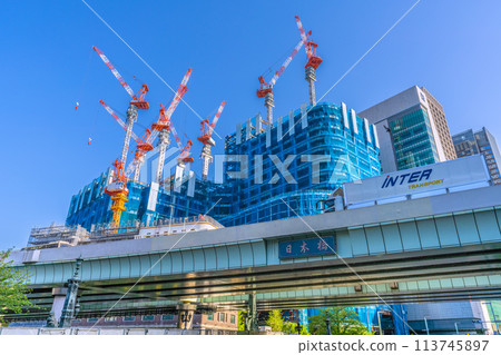 日本四月的東京城市景觀。期待日本橋1丁目再開發案等=2020年4月19日 日本四月的東京城市景觀。期待日本橋1丁目再開發案等=2020年4月19日 113745897