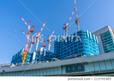 日本四月的東京城市景觀。期待日本橋1丁目再開發案等=2020年4月19日 日本四月的東京城市景觀。期待日本橋1丁目再開發案等=2020年4月19日 113745905