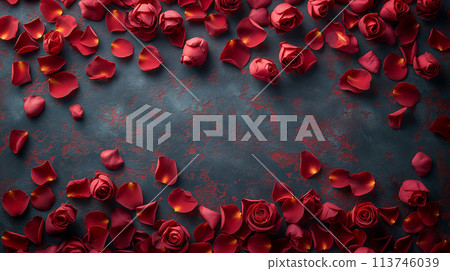 玫瑰背景框架 玫瑰背景框架 113746039