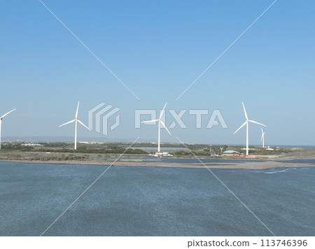 靜岡縣磐田市風力發電鳥瞰圖 靜岡縣磐田市風力發電鳥瞰圖 113746396