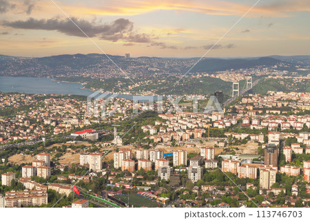 Sunset View Over Istanbul, Turkey, From Istanbul Sapphire Tower 113746703
