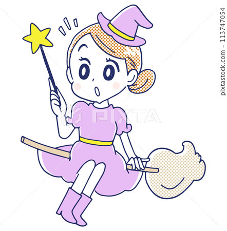 Cute witch character 113747054