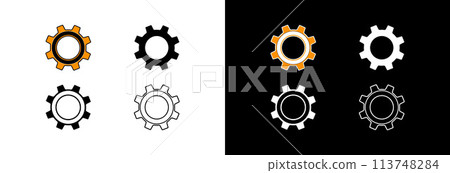 Toothed round gear. Toothed round gear. 113748284