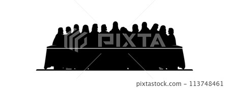 Drawing of the last supper. Drawing of the last supper. 113748461