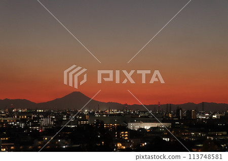 Mt. Fuji at sunset Mt. Fuji at sunset 113748581