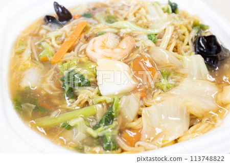 Delicious Chinese food: Thick fried noodles Delicious Chinese food: Thick fried noodles 113748822
