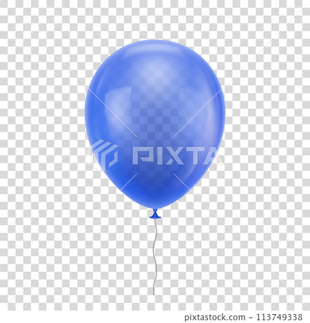 Blue realistic balloon. Blue realistic balloon. 113749338