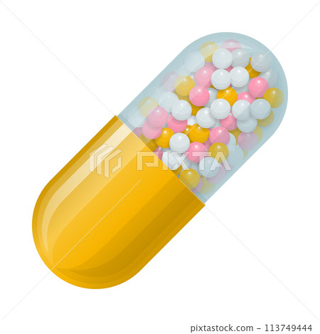 Vector capsule with small balls 113749444