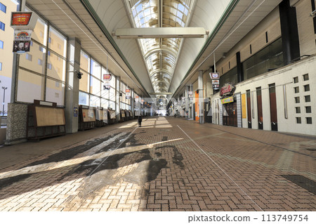 Otaru's shuttered shopping streets in winter Otaru's shuttered shopping streets in winter 113749754