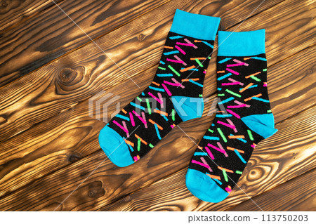 Black Socks With Colorful Sprinkles Black Socks With Colorful Sprinkles 113750203