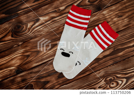 Polar Bear Socks. A pair of socks featuring a polar bear design 113750206
