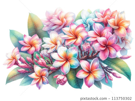 frangipani flower 113750302