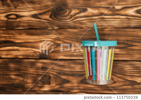 Cup With Straw for Drinking 113750339