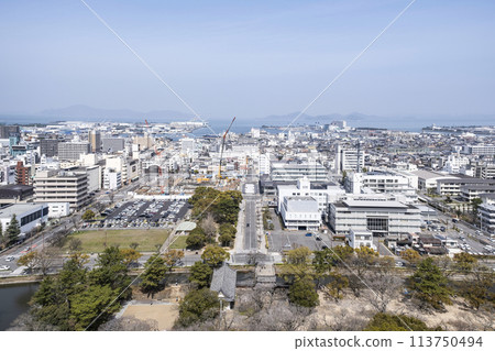 View from Sannomaru, Marugame Castle (Kagawa Prefecture) View from Sannomaru, Marugame Castle (Kagawa Prefecture) 113750494